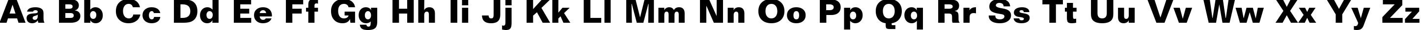 Пример написания английского алфавита шрифтом Folio Bold BT