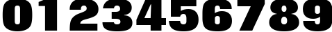 Пример написания цифр шрифтом Folio Extra Bold BT