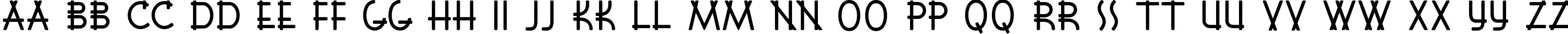 Пример написания английского алфавита шрифтом Font Shui