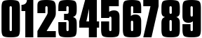 Пример написания цифр шрифтом font100