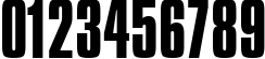 Пример написания цифр шрифтом font104