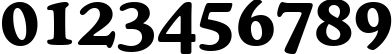Пример написания цифр шрифтом font111