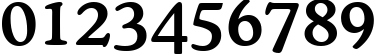 Пример написания цифр шрифтом font116