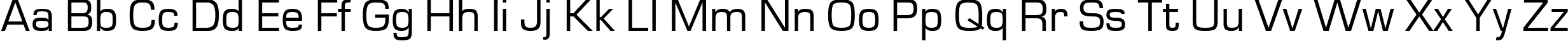 Пример написания английского алфавита шрифтом font140