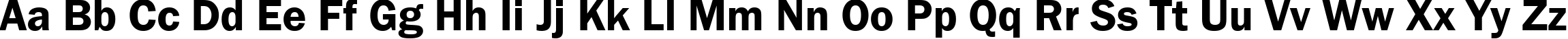Пример написания английского алфавита шрифтом font152