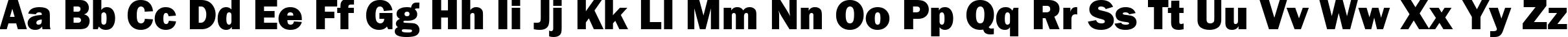 Пример написания английского алфавита шрифтом font155