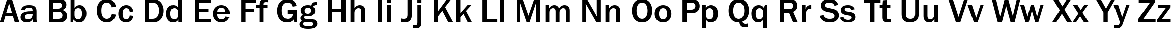 Пример написания английского алфавита шрифтом font166