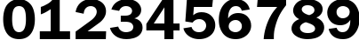Пример написания цифр шрифтом font168