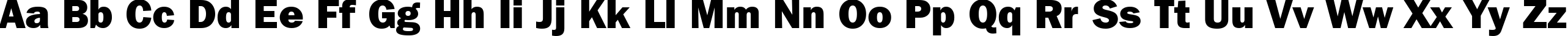 Пример написания английского алфавита шрифтом font174