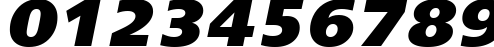 Пример написания цифр шрифтом font182