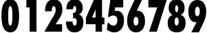 Пример написания цифр шрифтом font194