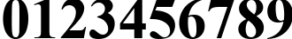 Пример написания цифр шрифтом font238