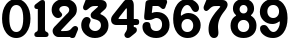 Пример написания цифр шрифтом font240