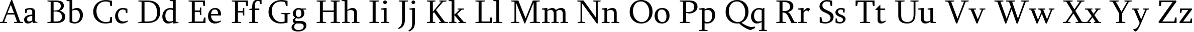 Пример написания английского алфавита шрифтом font242