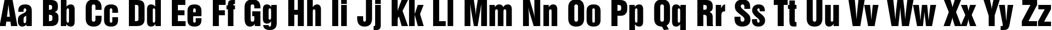 Пример написания английского алфавита шрифтом font244