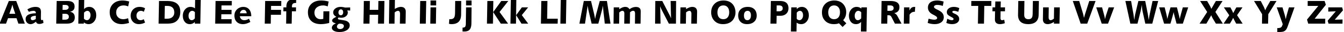Пример написания английского алфавита шрифтом font309