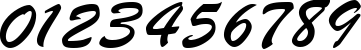 Пример написания цифр шрифтом font373