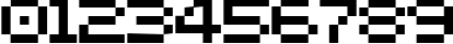Пример написания цифр шрифтом font396