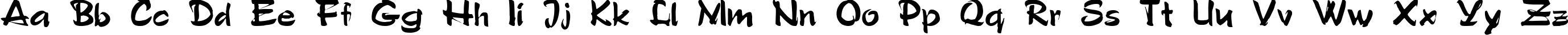 Пример написания английского алфавита шрифтом font414