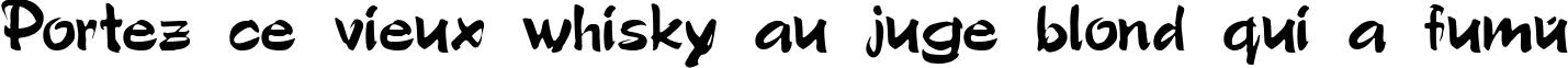 Пример написания шрифтом font414 текста на французском