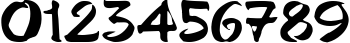 Пример написания цифр шрифтом font414