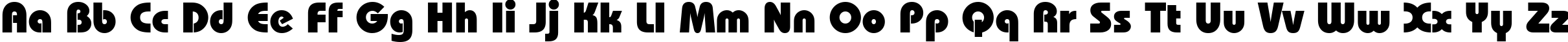 Пример написания английского алфавита шрифтом font52