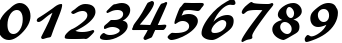 Пример написания цифр шрифтом font75