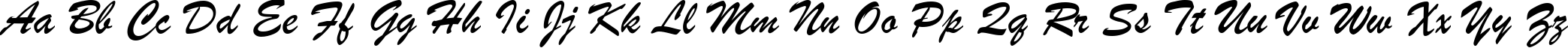 Пример написания английского алфавита шрифтом font77