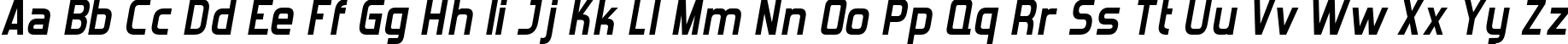 Пример написания английского алфавита шрифтом Forgotten Futurist Bold Italic