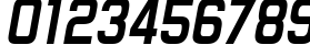 Пример написания цифр шрифтом Forgotten Futurist Bold Italic