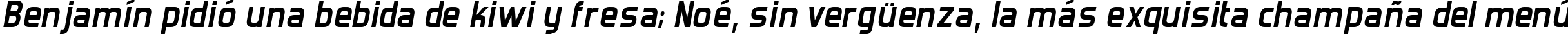 Пример написания шрифтом Forgotten Futurist Bold Italic текста на испанском