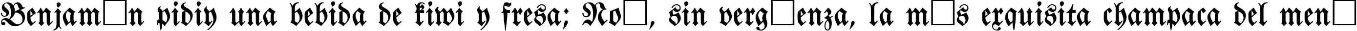 Пример написания шрифтом FrakturaTT текста на испанском