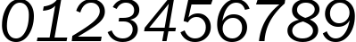 Пример написания цифр шрифтом Franklin Gothic ITC Book Italic BT
