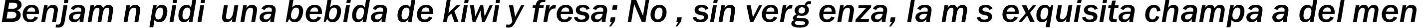 Пример написания шрифтом FranklinGothicMediumC Italic текста на испанском Пример написания шрифтом FranklinGothicMediumC Italic текста на испанском