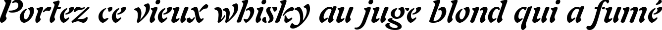 Пример написания шрифтом Freeform 721 Bold Italic BT текста на французском