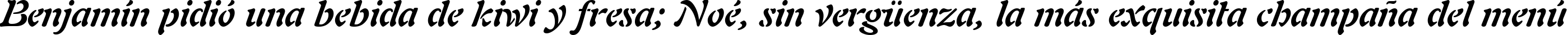 Пример написания шрифтом Freeform 721 Bold Italic BT текста на испанском