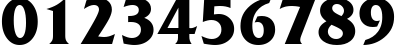 Пример написания цифр шрифтом Friz Quadrata Bold BT