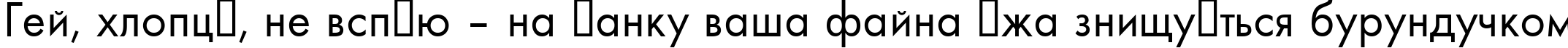 Пример написания шрифтом Fusion текста на украинском