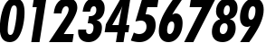 Пример написания цифр шрифтом Futura Bold Condensed Italic BT