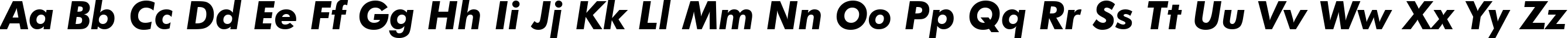 Пример написания английского алфавита шрифтом Futura Bold Italic BT