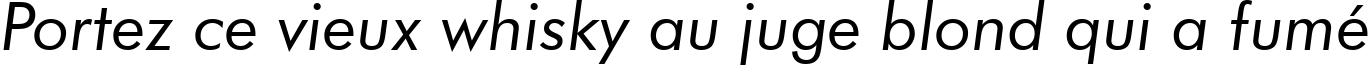 Пример написания шрифтом Futura Book Italic BT текста на французском