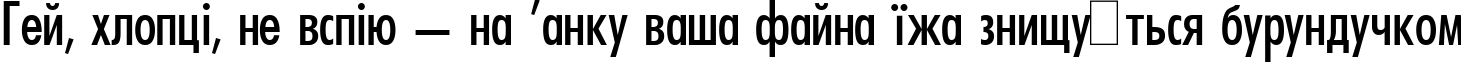 Пример написания шрифтом Futura Condensed Plain:001.004 текста на украинском