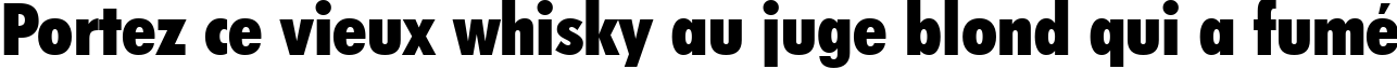 Пример написания шрифтом Futura Extra Black Condensed BT текста на французском