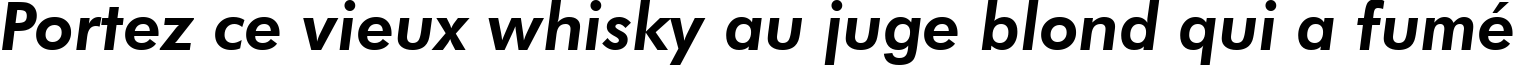Пример написания шрифтом Futura Heavy Italic BT текста на французском
