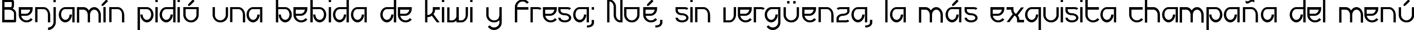 Пример написания шрифтом Futurex текста на испанском Пример написания шрифтом Futurex текста на испанском