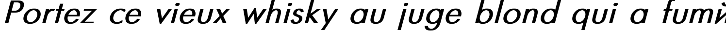Пример написания шрифтом Futuris Bold Italic текста на французском