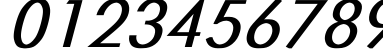 Пример написания цифр шрифтом Futuris Bold Italic