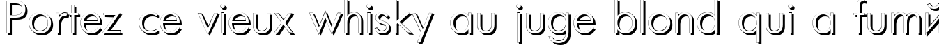 Пример написания шрифтом FuturisShadowC текста на французском