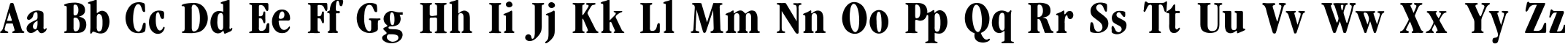 Пример написания английского алфавита шрифтом Garamond_Condenced-Bold
