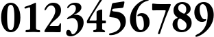 Пример написания цифр шрифтом Garamond Narrow Bold